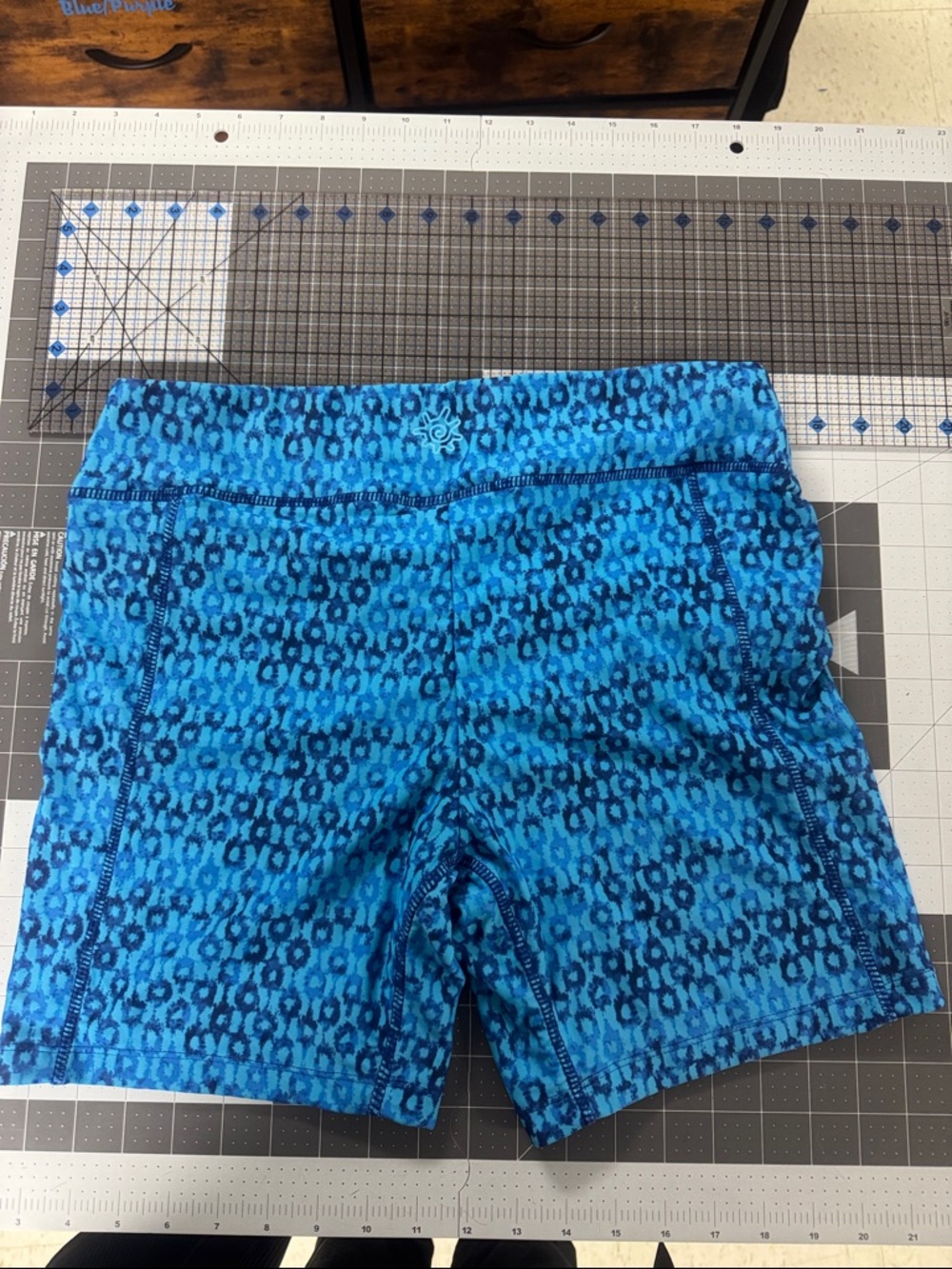 UV Skinz Blue Animal-Print Swim Shorts - Picture 3 of 9
